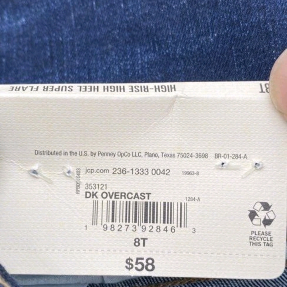 a.n.a Dark Indigo Flare Jeans High Rise Sz 8 - Picture 7 of 9